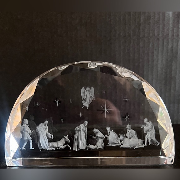 Other - Reserved!!  Christmas Nativity Scene 3D Laser Etched Faceted Crystal Glass